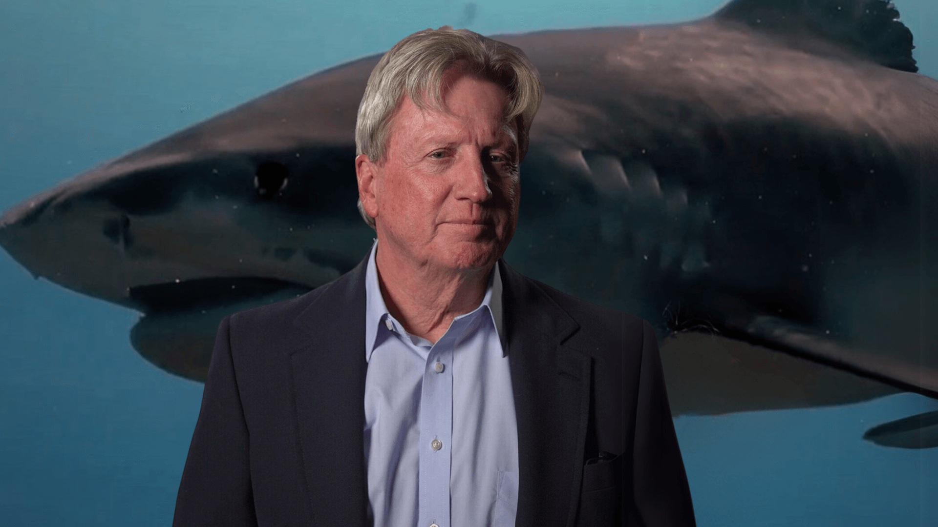 Greg Skomal with a shark