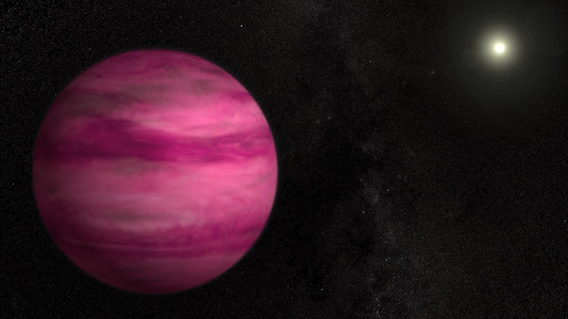 Artist’s image of the magenta planet GJ504b. Credit: NASA’s Goddard Space Flight Center/S. Wiessinger