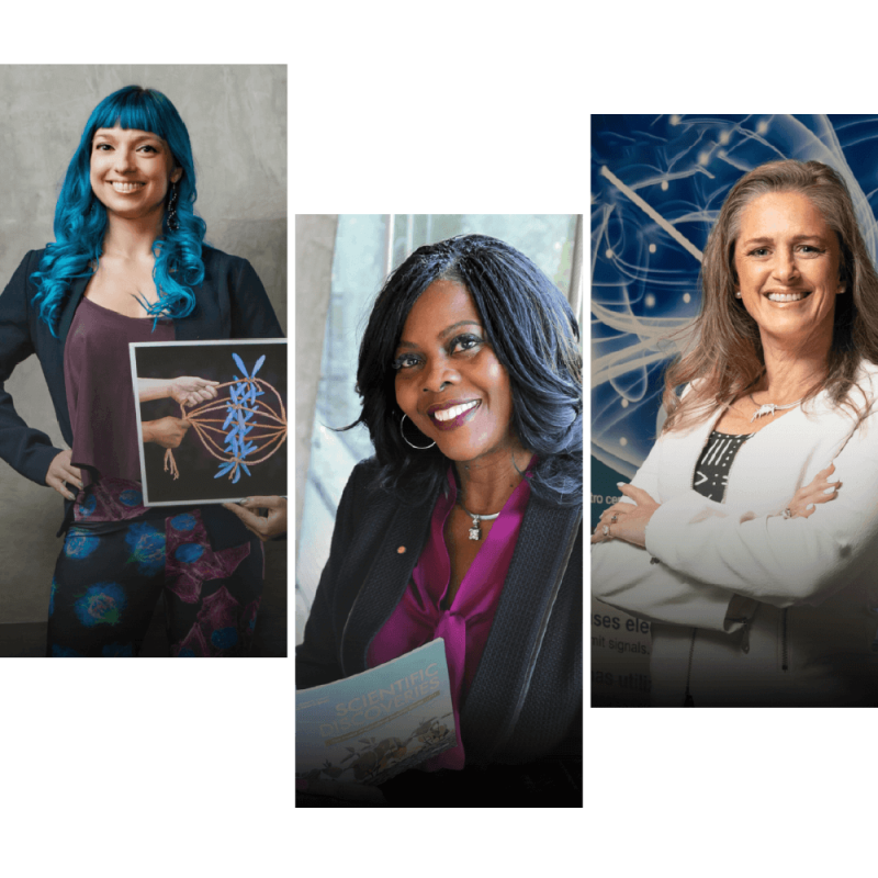 Women featured in the IF/THEN collection, highlighting women in various STEM fields.